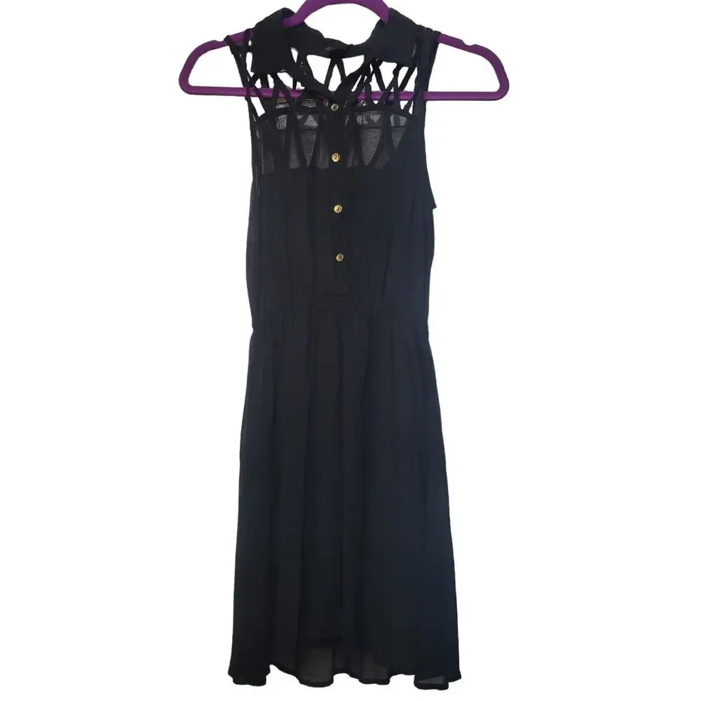 rue 21 black dress Rue 21 Black Semi Sheer Dress size 3x